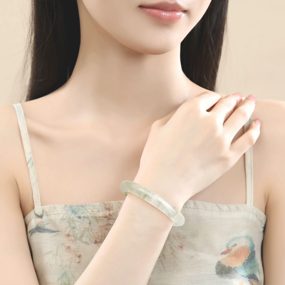 【特级多翠】六桂福 青山黛飘绿美人贵妃镯宫廷风古典优雅温润柔和吉祥平安顺遂雅韵如意 福韵金 好运 天山翠 礼盒手镯 女款