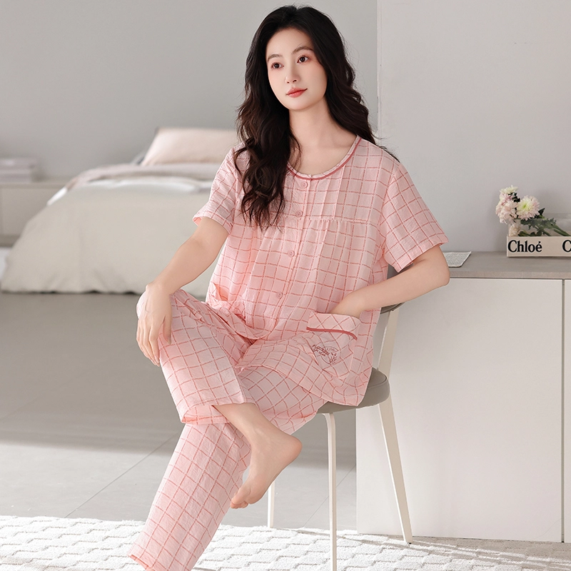 卡绚 舒适短袖长裤家居服夏季睡衣套装 女款