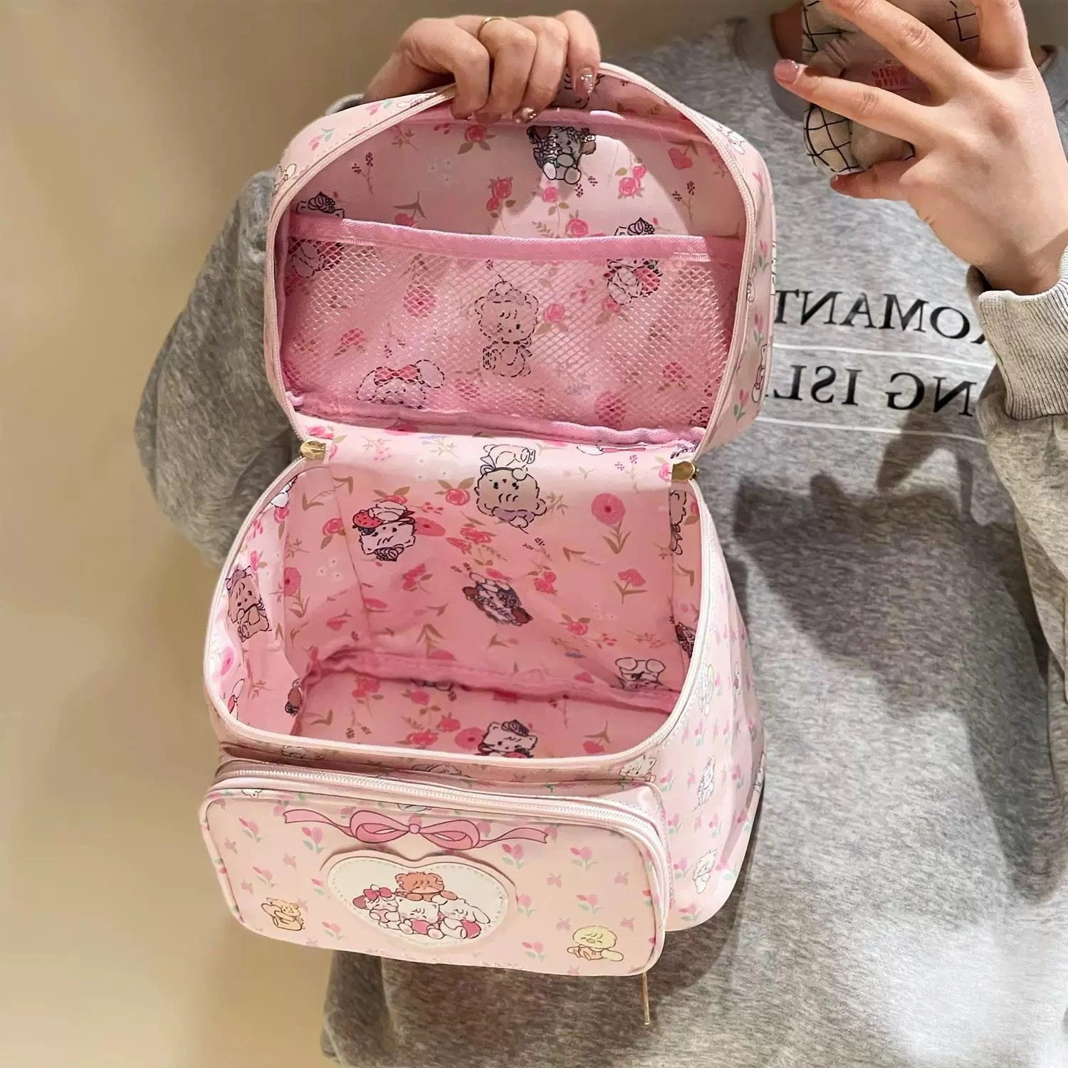 爱鼎琪可爱女便携大容量旅行包手提防水化妆品护肤品收纳包洗漱包