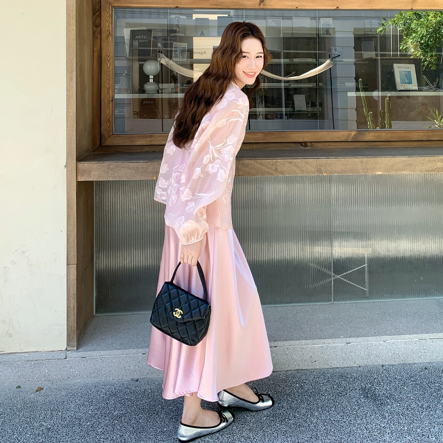 袋鼠 新中式复古刺绣印花罩衫吊带连衣裙两件套女裙装套转 女款