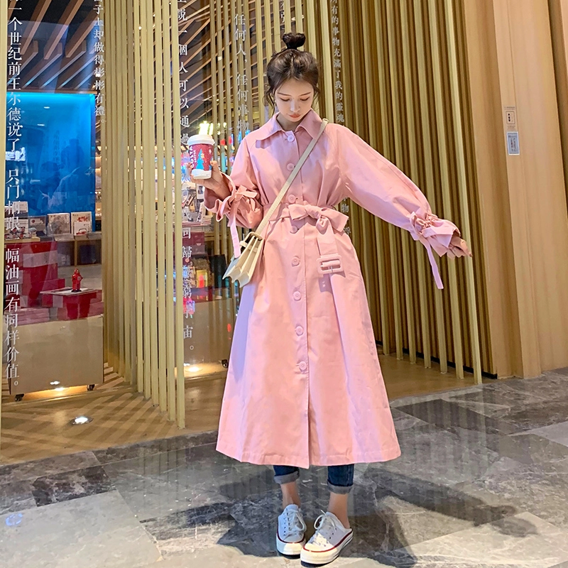袋鼠 高级小众减龄韩系休闲中长款外套风衣 女款