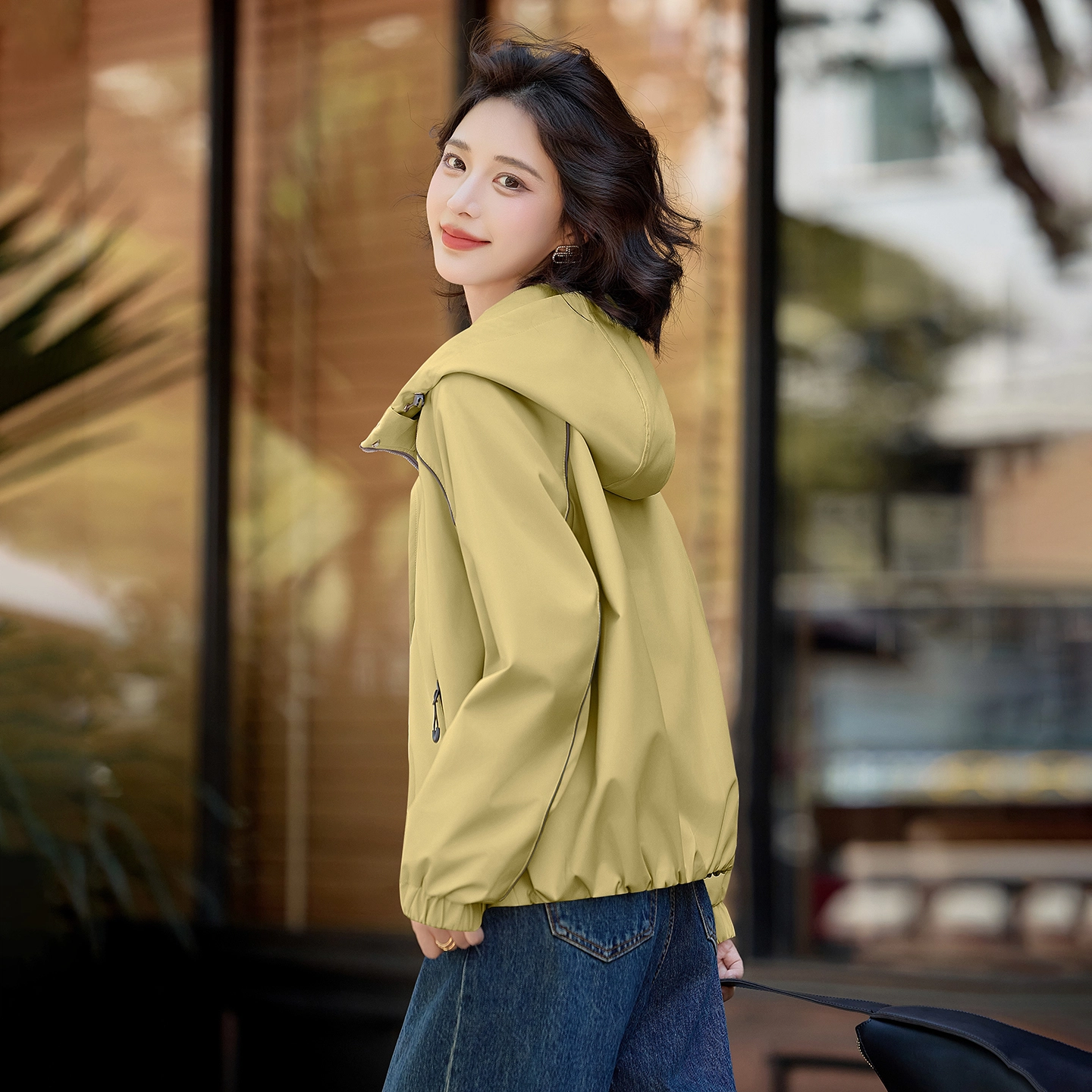 袋鼠 休闲风连帽宽松显瘦百搭独特洋气小众设计夹克 女款