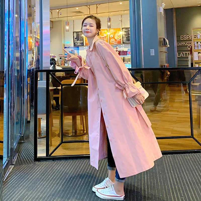 袋鼠 高级小众减龄韩系休闲中长款外套风衣 女款