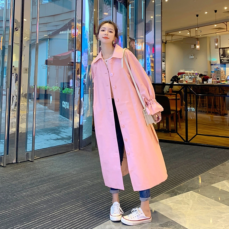 袋鼠 高级小众减龄韩系休闲中长款外套风衣 女款