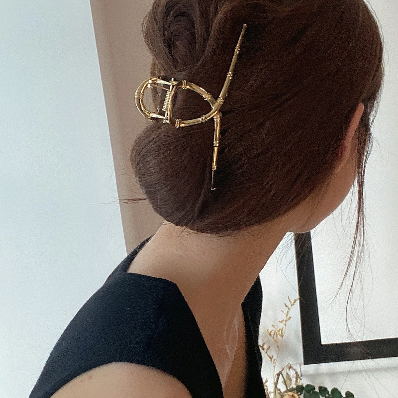 韵系 气质竹节 轻奢 后脑勺 小众设计高级感 发夹 女款