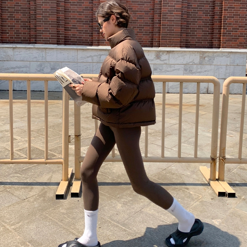周淼 新款小立领短款外套羽绒服 女款