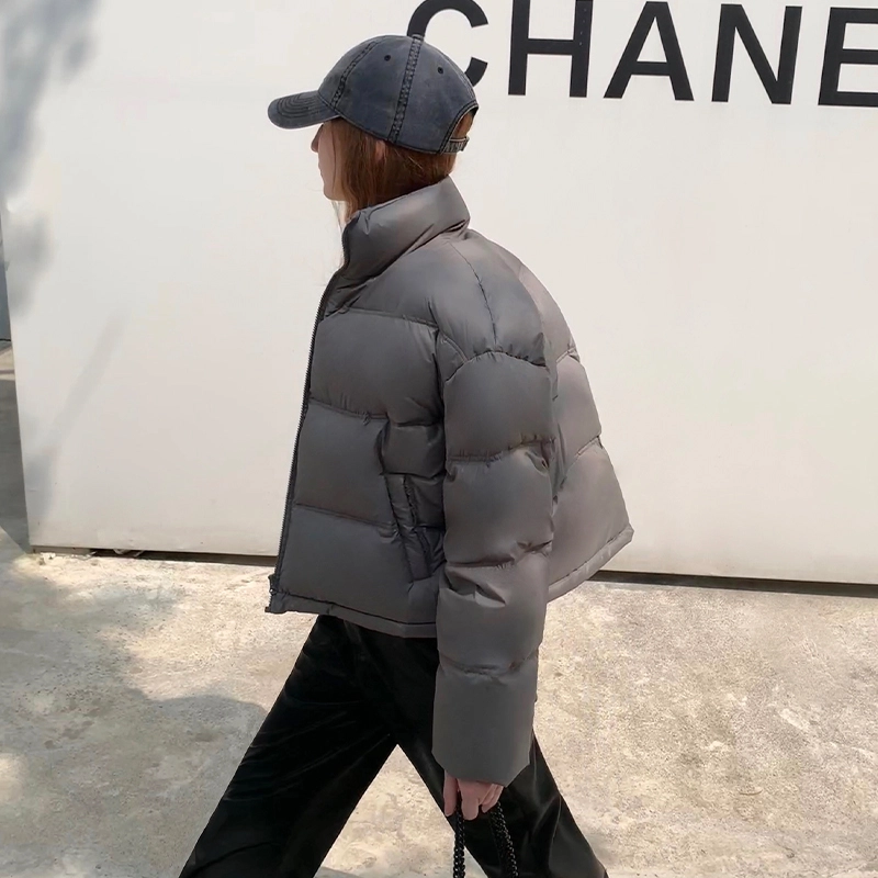 周淼 新款小立领短款外套羽绒服 女款