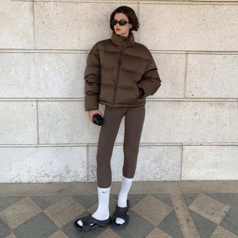 周淼 新款小立领短款外套羽绒服 女款