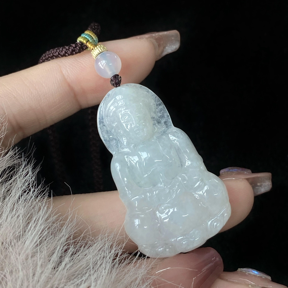 琳琯瑛 新中式国风品质好气质轻奢观音 糯种 翡翠吊坠 女款
