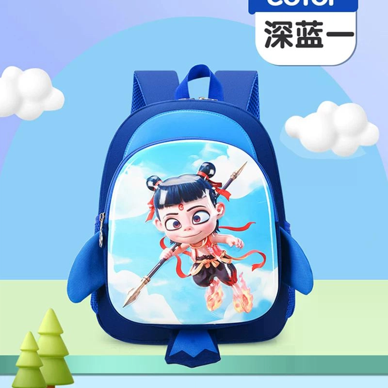 米囹 卡通立体儿童幼儿园书包 透气可爱女童背包学前班 中大班男孩双肩包 中号 彩色