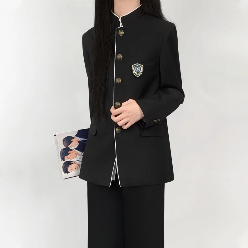 木村叔 日系原创初夏季学院风纯色常规长袖西装 女款