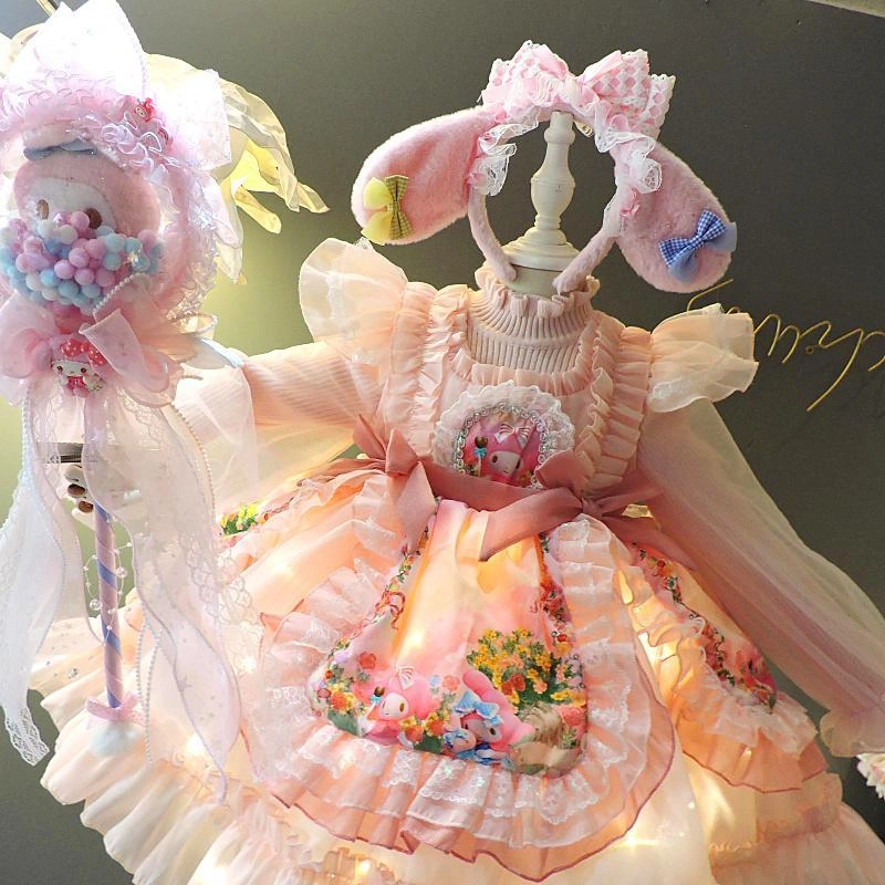 儿童款米囹女童连衣裙春秋公主裙礼服 宝宝洋气蓬蓬洛丽塔