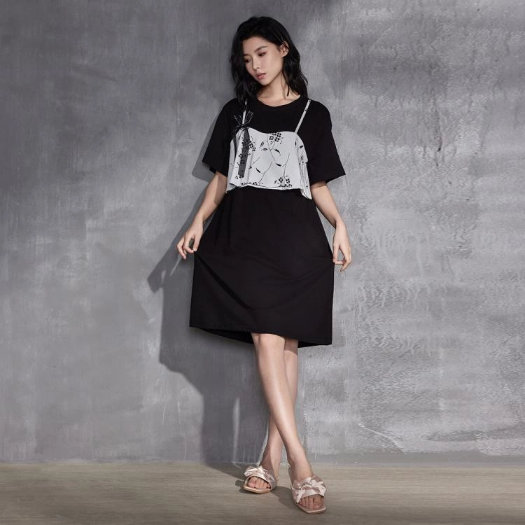 欧迪芬 舒适肤宽松家居服睡裙 女款