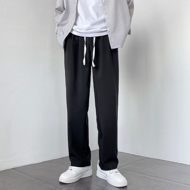 邦固依品 秋冬韩版潮流垂感西装裤男直筒宽松春秋九分裤西裤男生长裤休闲裤 男款