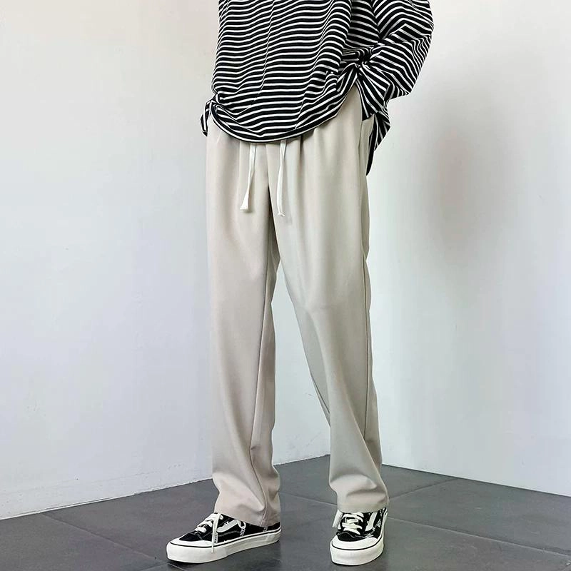 邦固依品 秋冬韩版潮流垂感西装裤男直筒宽松春秋九分裤西裤男生长裤休闲裤 男款