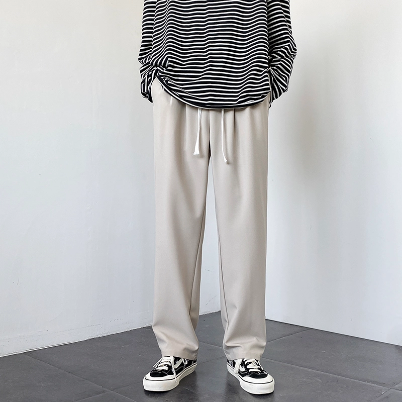 邦固依品 秋冬韩版潮流垂感西装裤男直筒宽松春秋九分裤西裤男生长裤休闲裤 男款