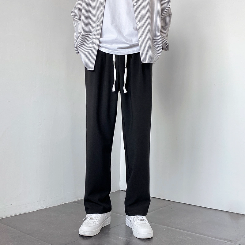 邦固依品 秋冬韩版潮流垂感西装裤男直筒宽松春秋九分裤西裤男生长裤休闲裤 男款