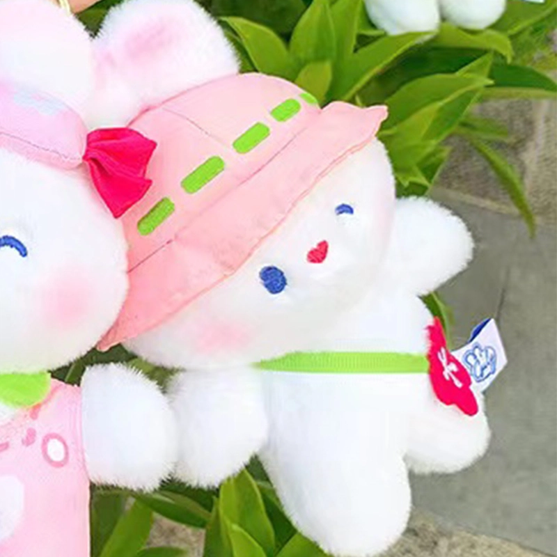 兰妮诗 美味白兔樱花郊游系列 碎花斜挎包 玩偶 毛绒挂件