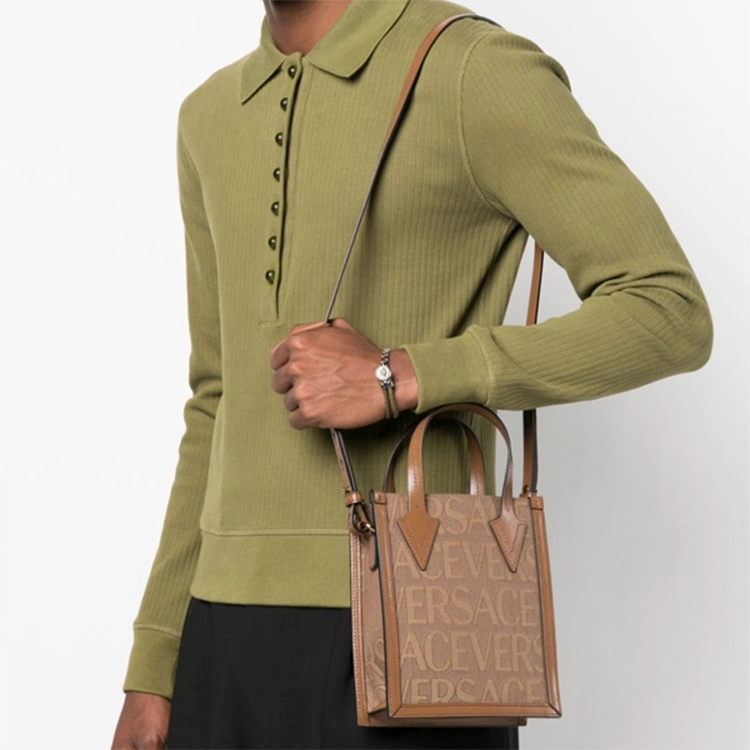 VERSACE Allover Logo Tote