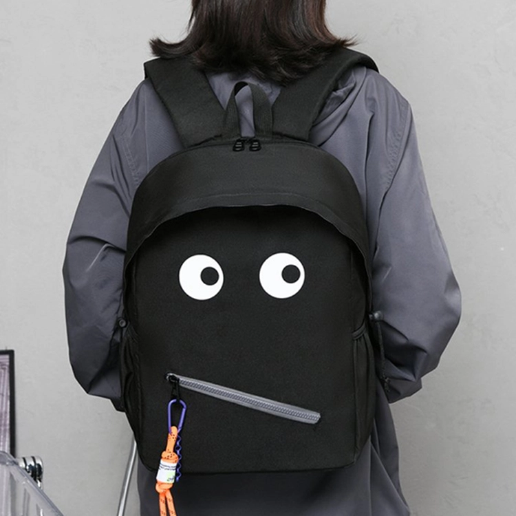度森袋鼠 休闲搞怪个性 防水面料 双肩包 常规 男女同款情侣款 黑色