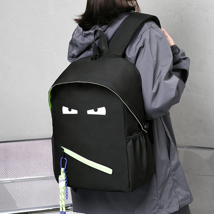 度森袋鼠 休闲搞怪个性 防水面料 双肩包 常规 男女同款情侣款 黑色