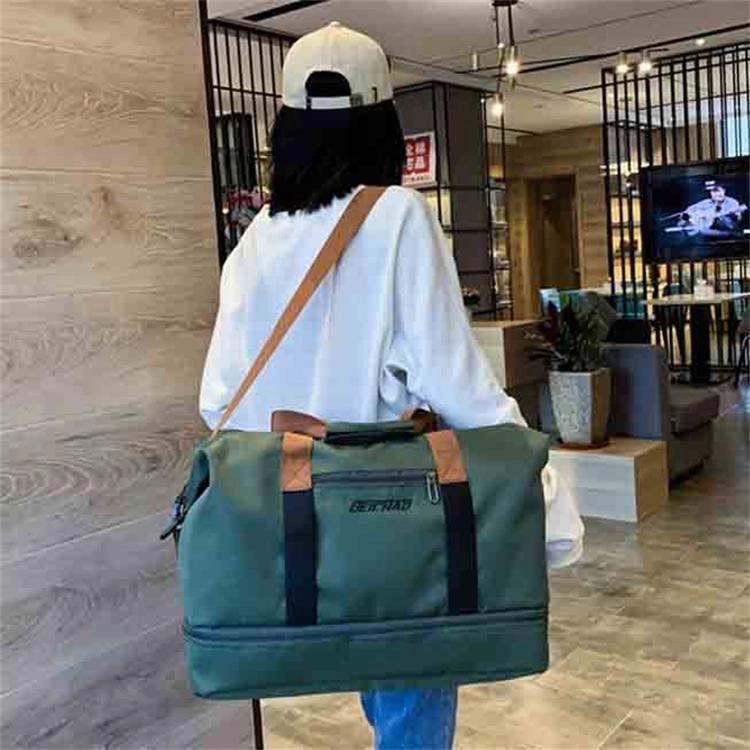 三只小鸭 干湿分离瑜伽行李大容量男女休闲 牛津纺 健身包单肩包斜挎包旅行包 常规 男女同款情侣款 黑/卡其/绿/蓝
