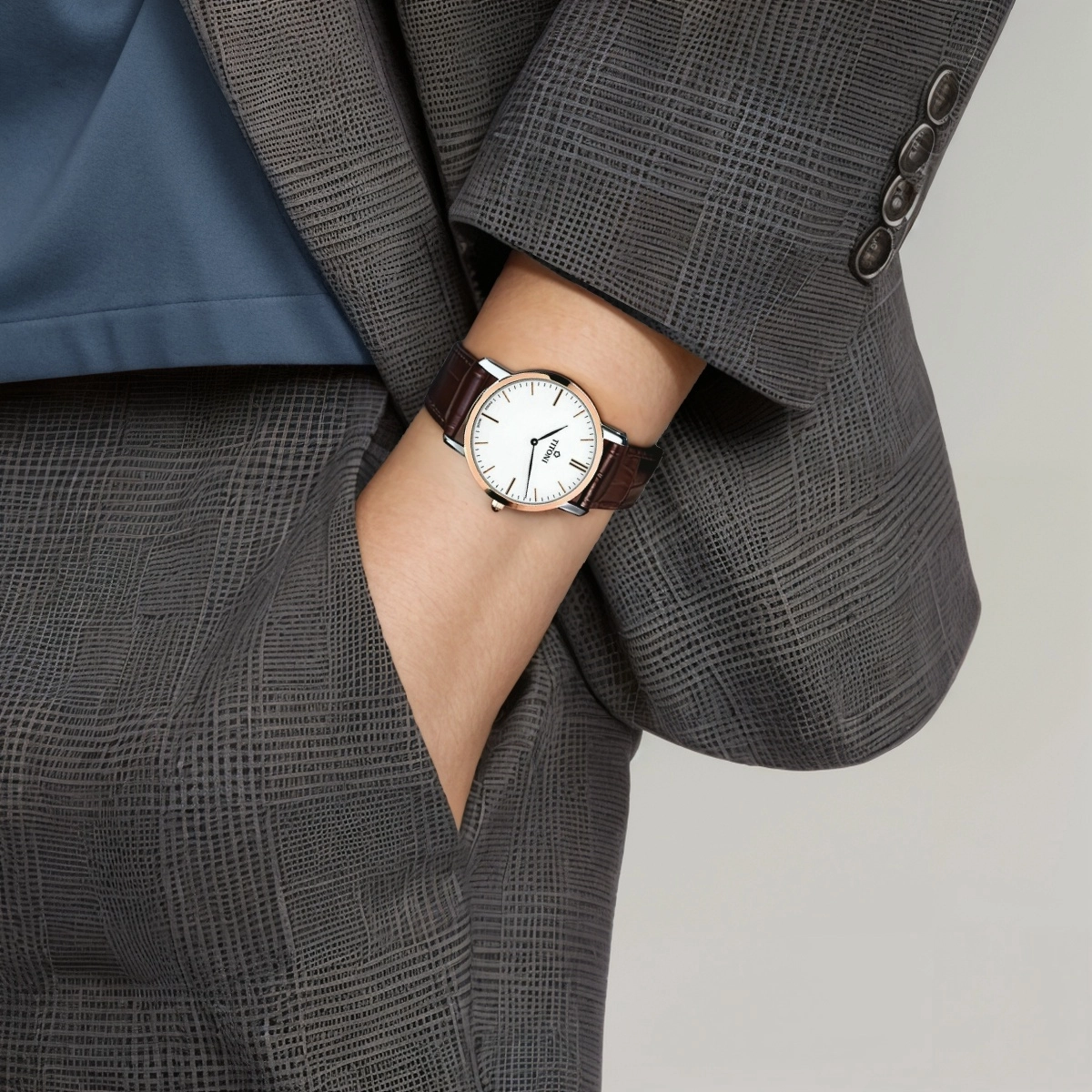 TITONI 38mm TQ-52918-SRG-ST-583