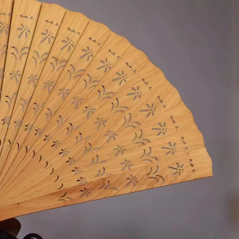 仙作美 夏季必备红木扇子 太行崖柏 苏扇手把件 男女同款情侣款 崖柏
