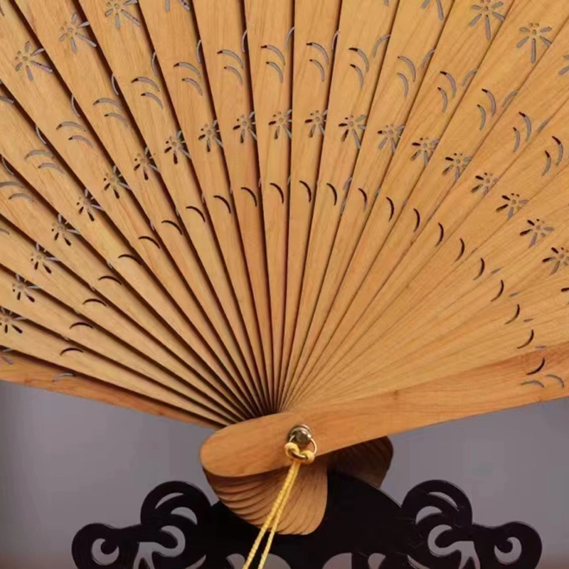 仙作美 夏季必备红木扇子 太行崖柏 苏扇手把件 男女同款情侣款 崖柏