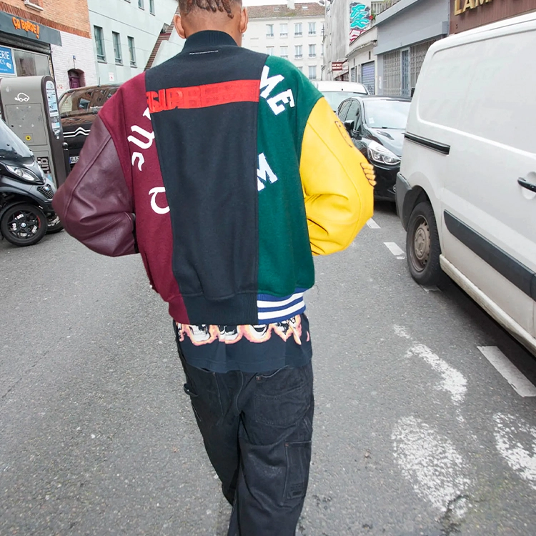 Supreme x MM6 Maison Margiela SS24 WEEK7 SPLIT VARSITY JACKET