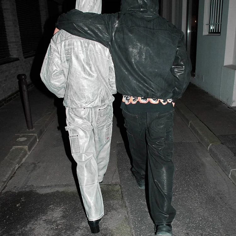 Supreme x MM6 Maison Margiela SS24 WEEK7 FOIL DOUBLE KNEE PAINTER PANT