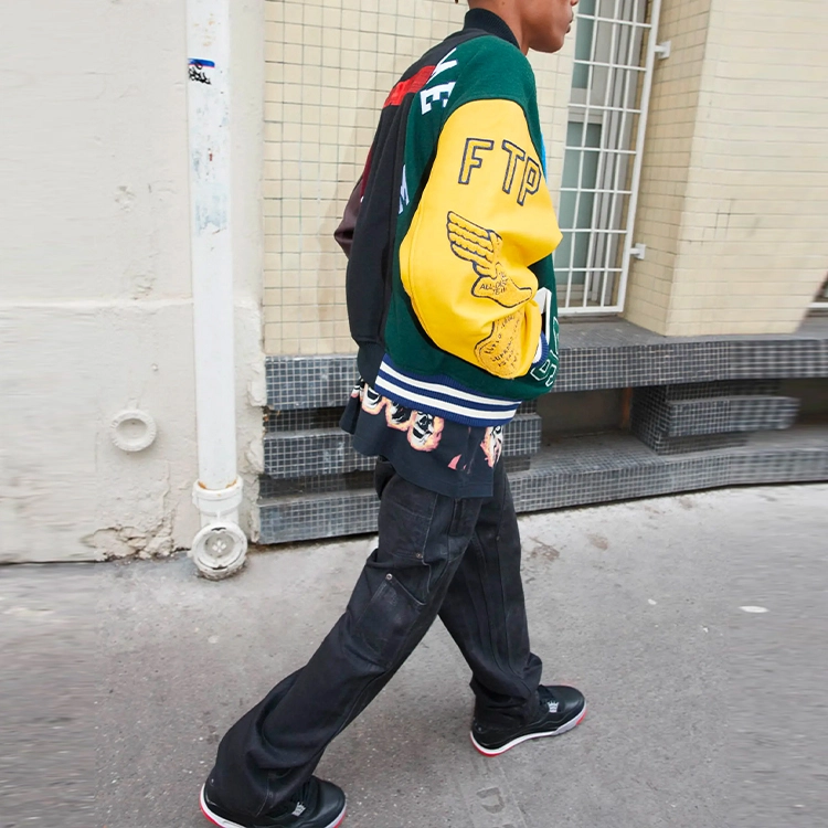 Supreme x MM6 Maison Margiela SS24 WEEK7 SPLIT VARSITY JACKET