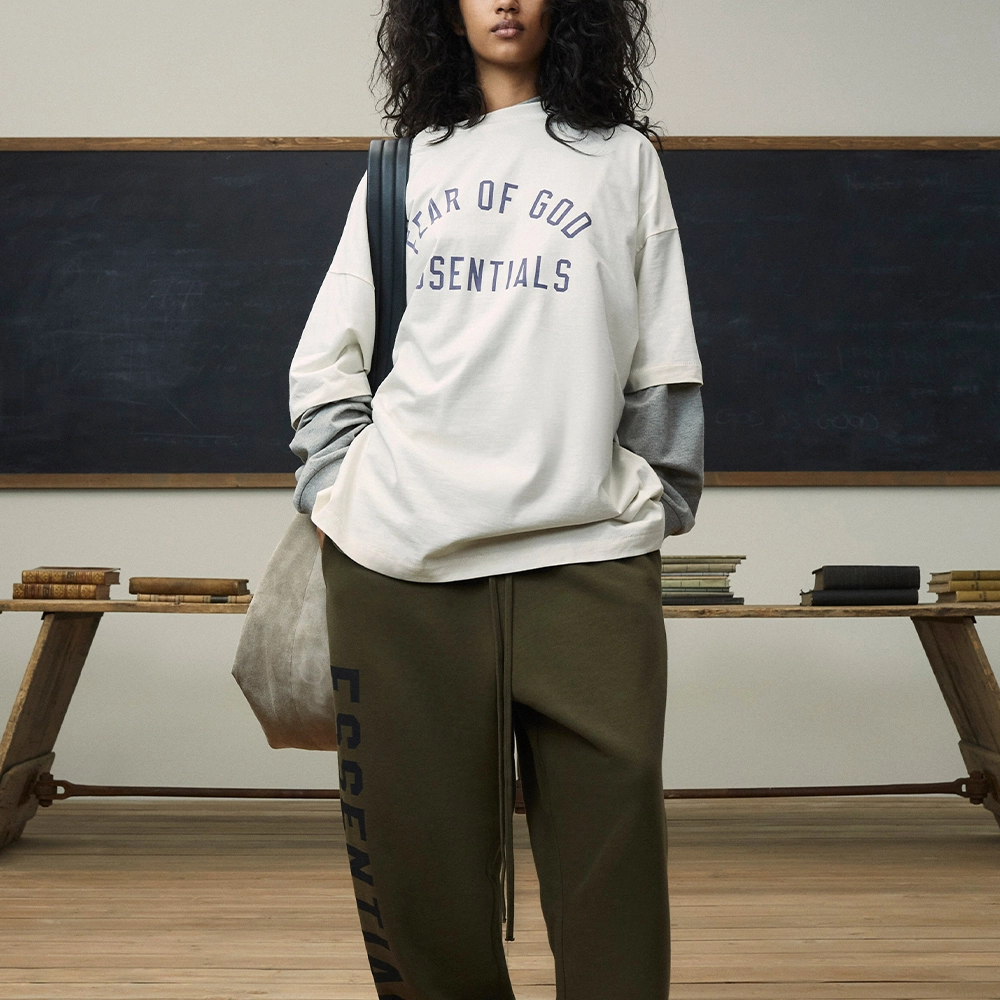 Fear of God Essentials Fall24 BACK TO SCHOOL Jersey Crewneck T SHELL