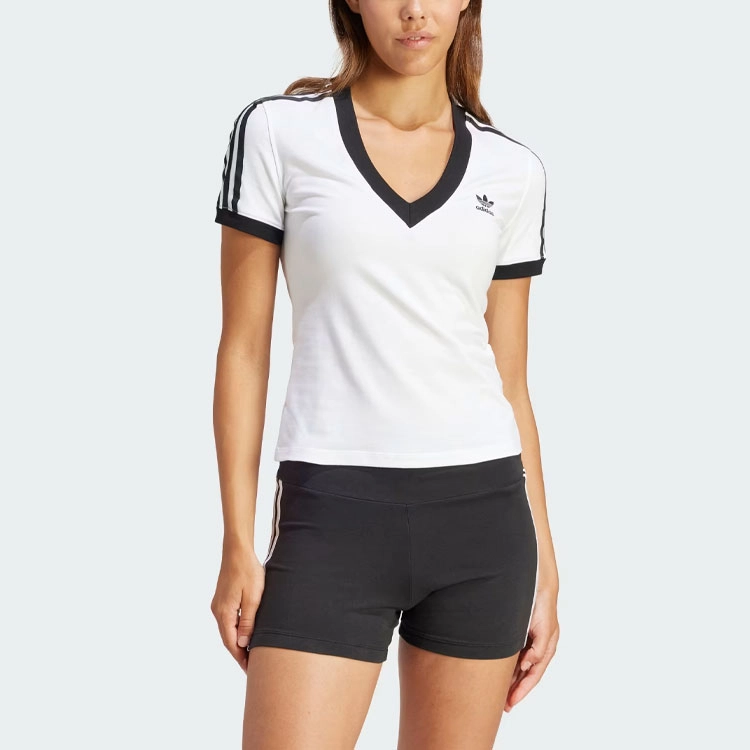 adidas originals 3-Stripes V-Neck Slim V T