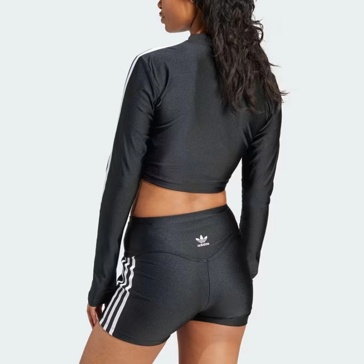 adidas originals 3-Stripes 3-Stripes Cropped Long-Sleeve Top T