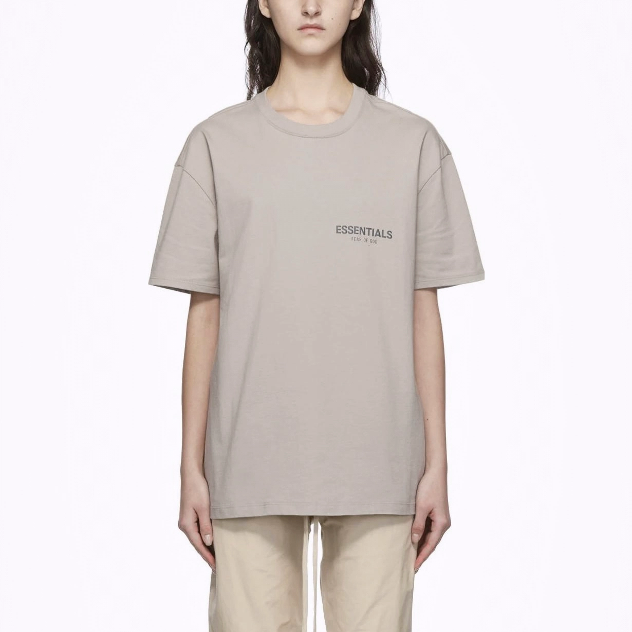 Fear of God Essentials FW21 Ss Tee StringTan LogoT