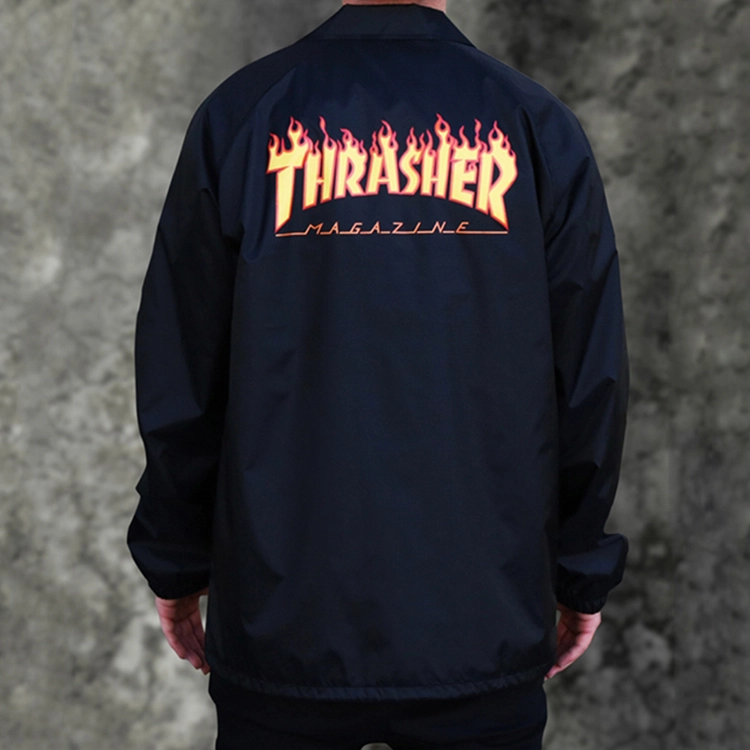 Thrasher Flame Coach Jacket Logo
