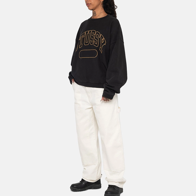 Stussy FW23 VARSITY OVERSIZED CREW Logo