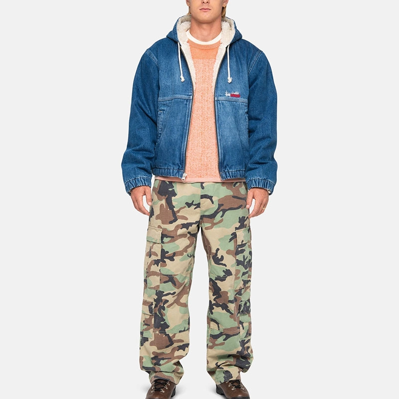 Stussy FW23 WORK JACKET DENIM SHERPA