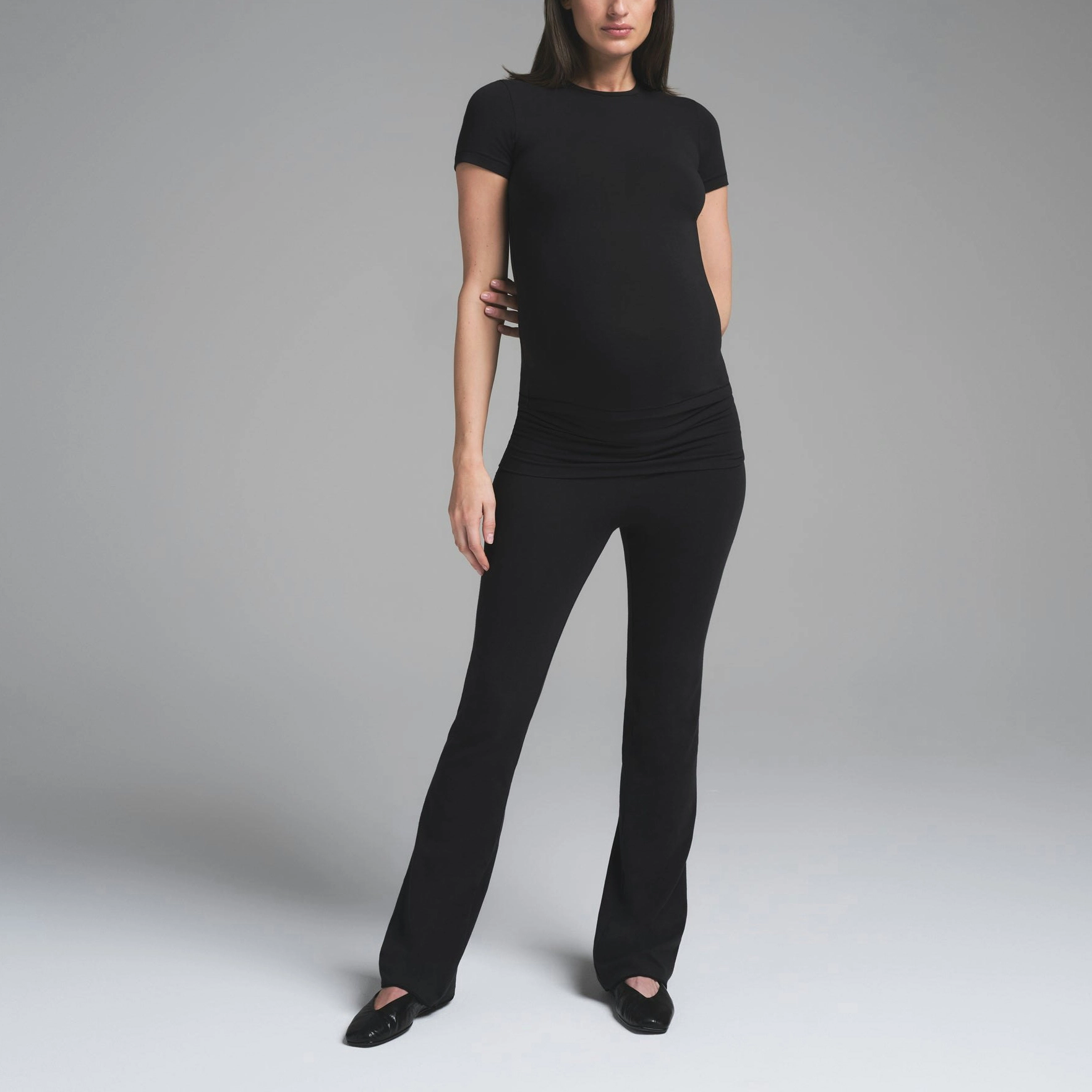 SKIMS SS25 COTTON JERSEY MATERNITY FOLDOVER PANT