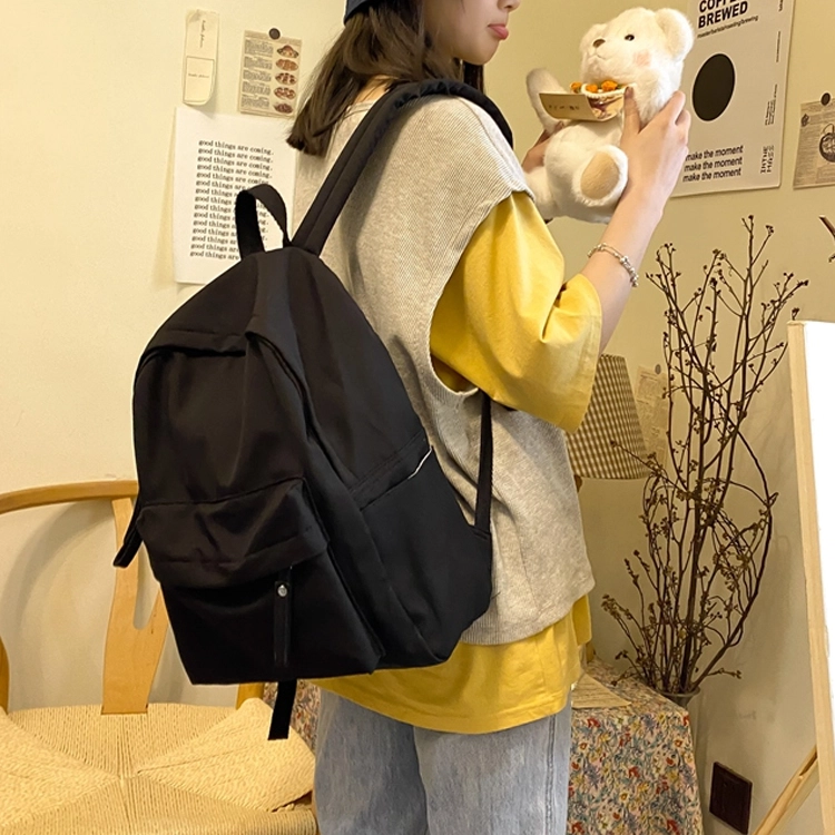 行途 大容量拉链开合 尼龙 双肩包 常规 男女同款情侣款 蓝色/绿色/粉色/白色/黑色