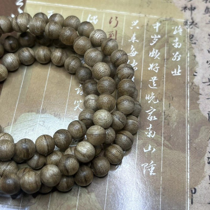亮尊 芽庄 黑油花珠 新中式文玩 沉香 名贵木作手串 男女同款情侣款