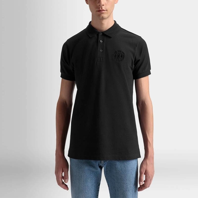 BALLY Emblem Polo In Black Cotton Polo
