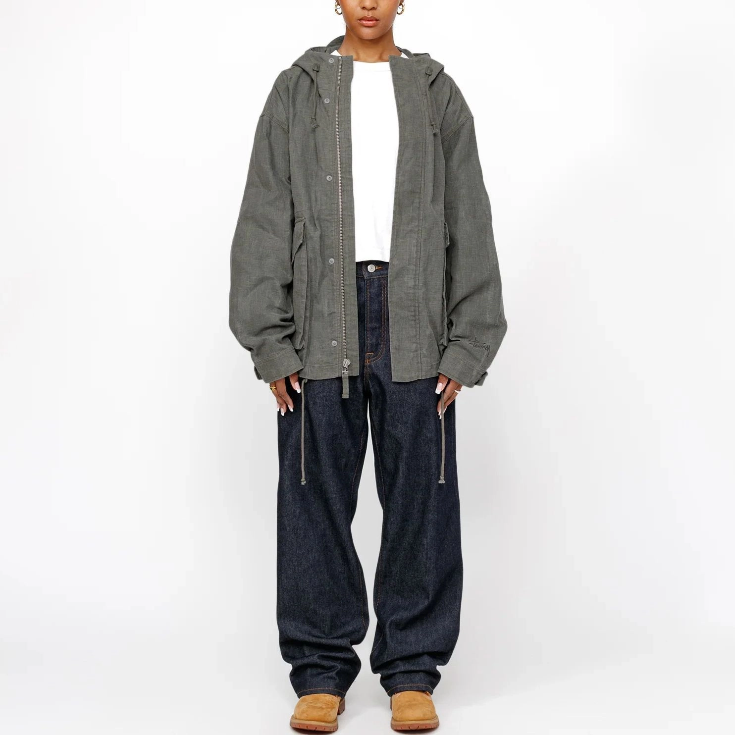 Stussy Short Parka Waxed Linen