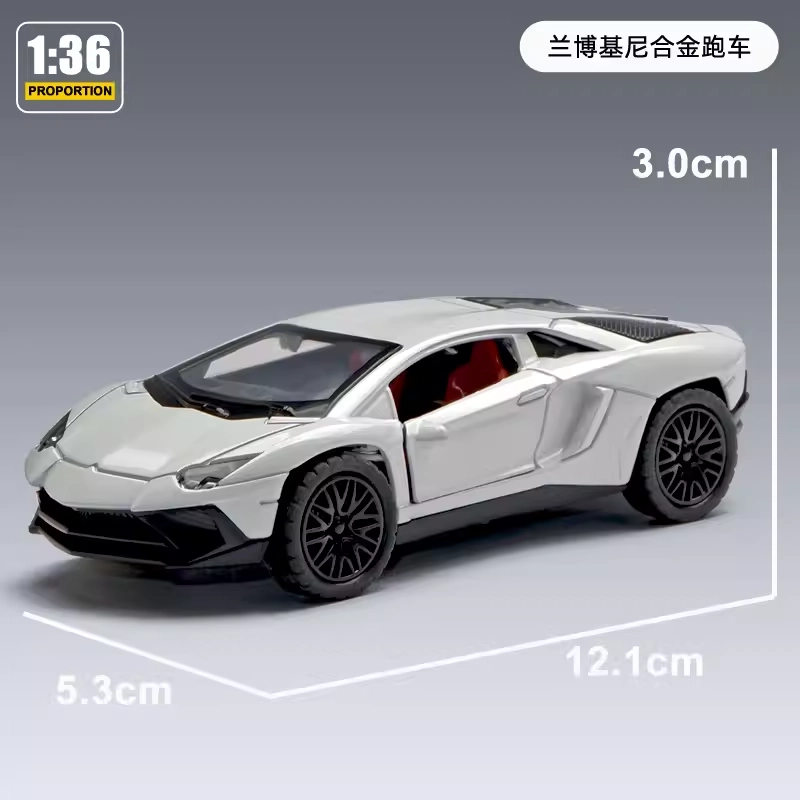 卡威 合金兰博基尼迷你 小汽车跑车赛车回力 成品模型
