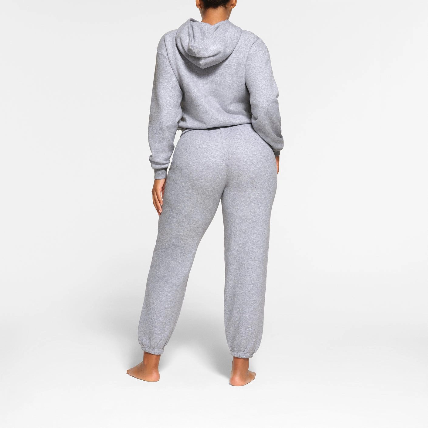 skims COTTON FLEECE CLASSIC HOODIE HEATHER GREY