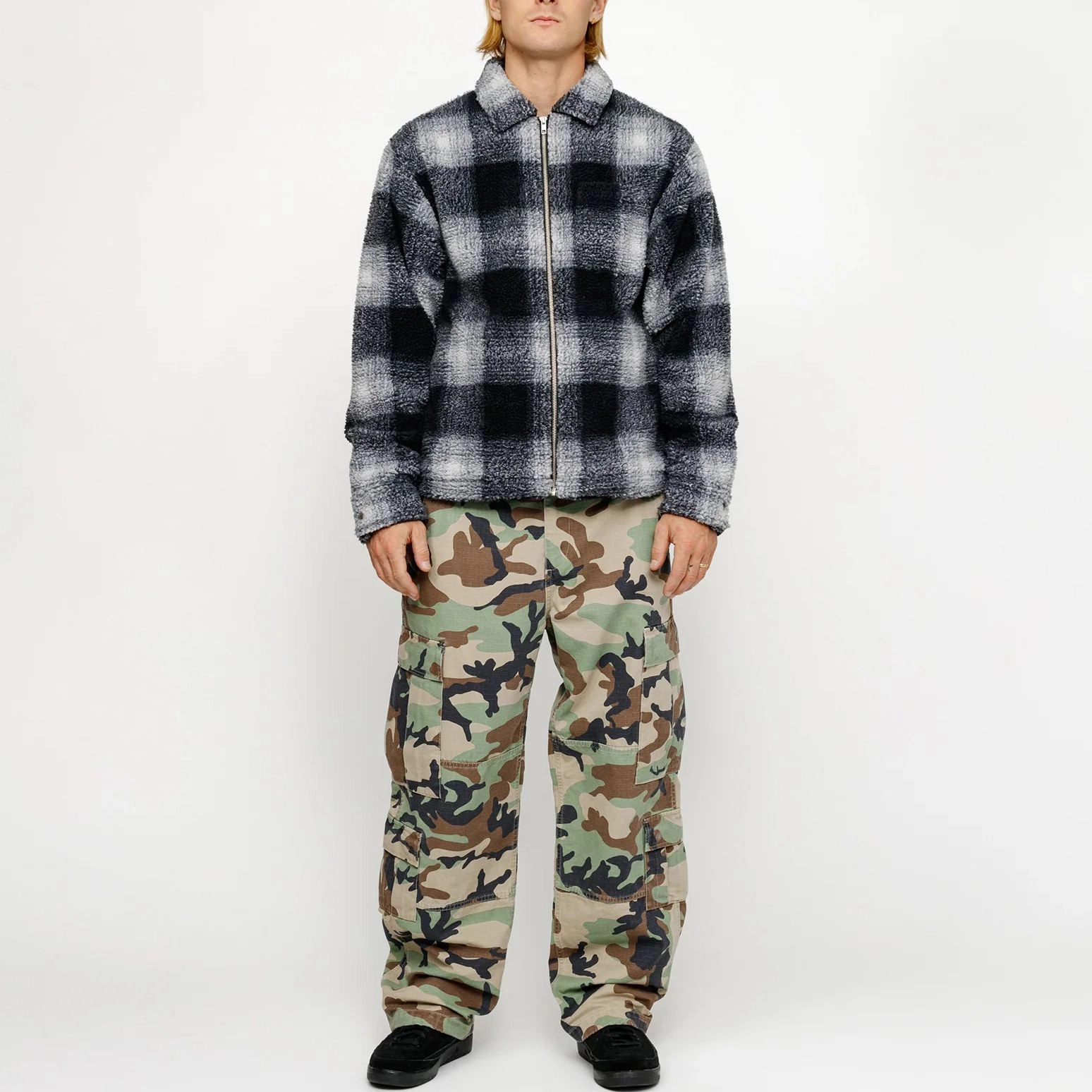 Stussy ZIP SHERPA SHADOW PLAID