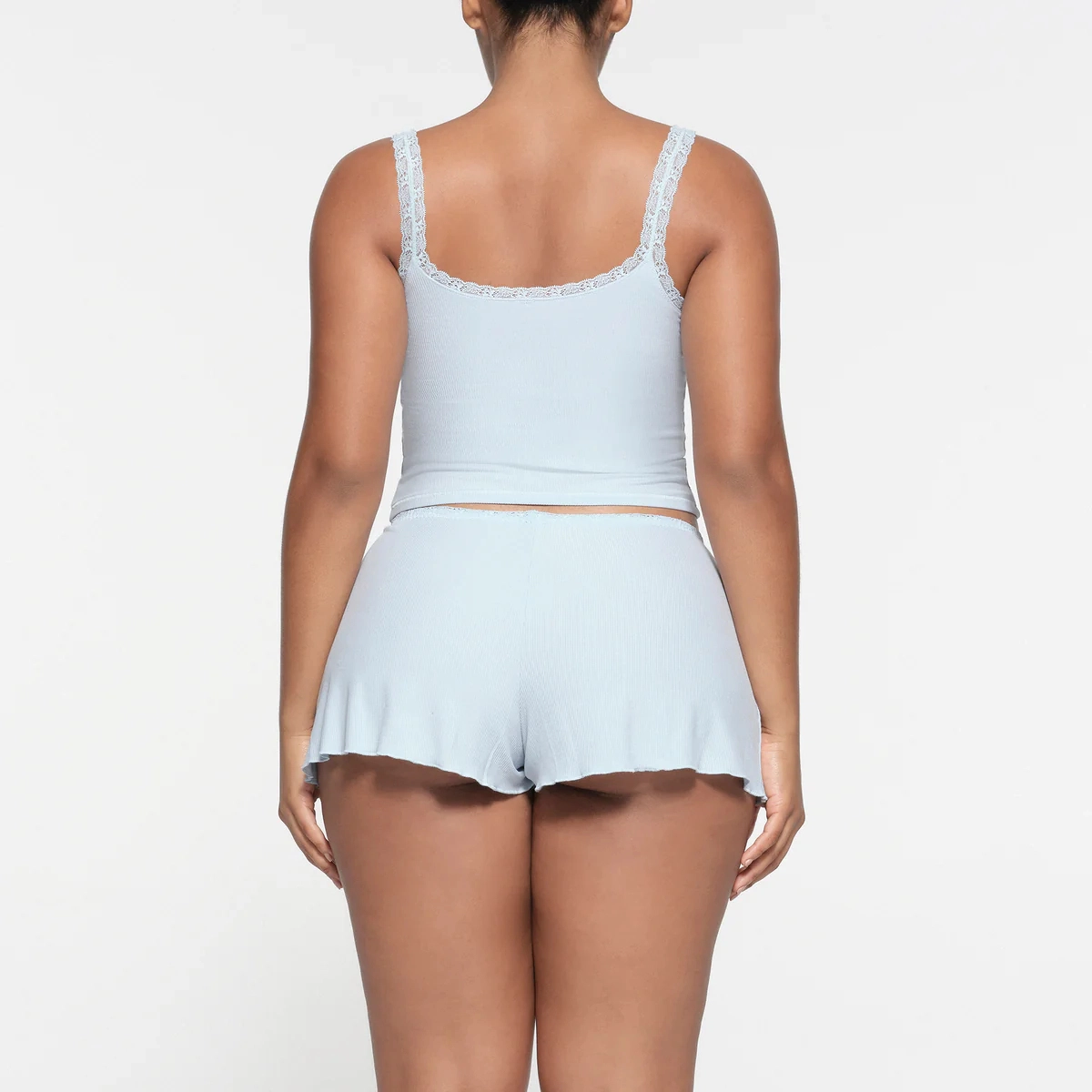 SKIMS SOFT LOUNGE LACE TANK CELESTE