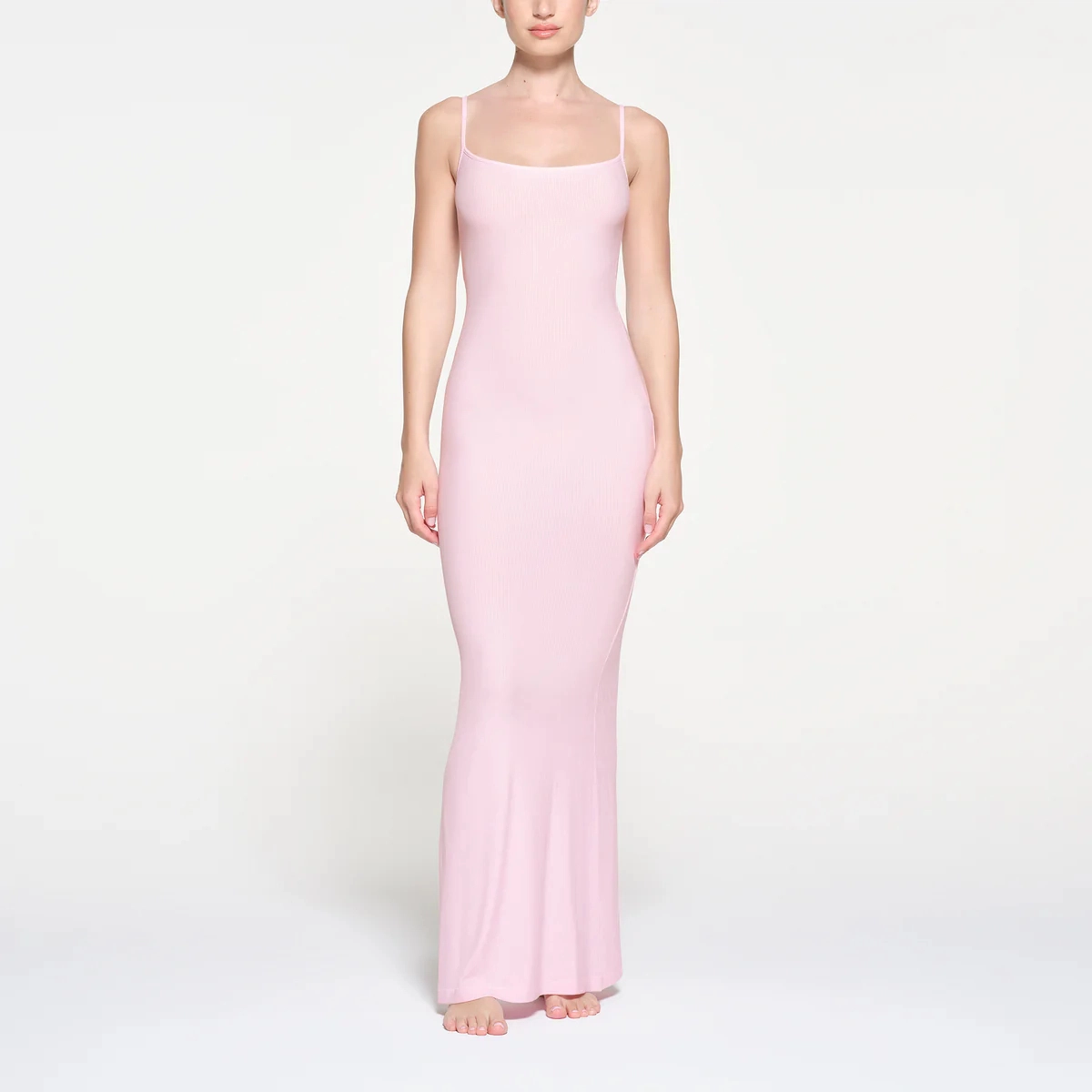 SKIMS SOFT LOUNGE LONG SLIP DRESS CHERRY BLOSSOM
