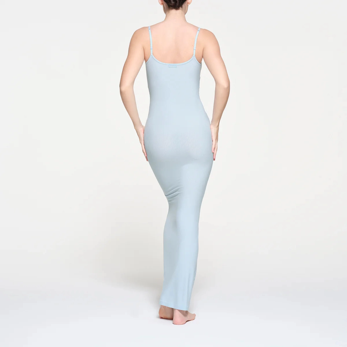 SKIMS SOFT LOUNGE LONG SLIP DRESS CELESTE